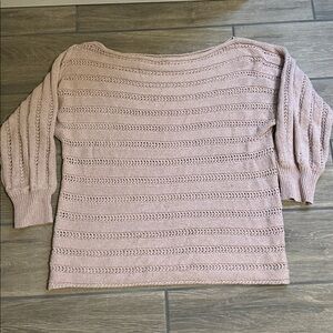SHEIN ladies blush colored knit sweater size medium.